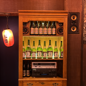 curio cabinet in Vancouver izakaya